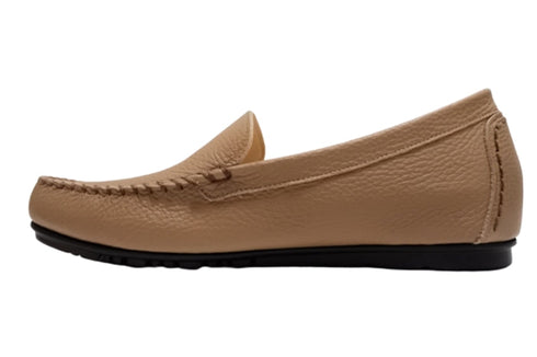 【PRETA flex P1101 オーク】本革レザープレーンモカシンシューズ